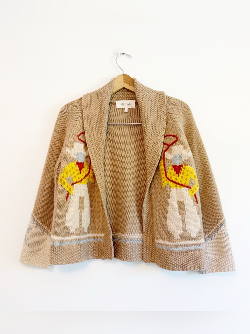 THE GREAT. Cowboy lodge knit cardigan sweater